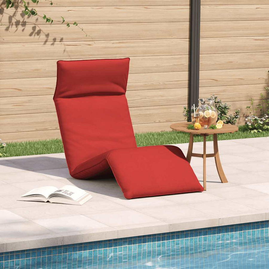 Ligstoel Inklapbaar 175X54X8,5 Cm Oxford Stof Rood