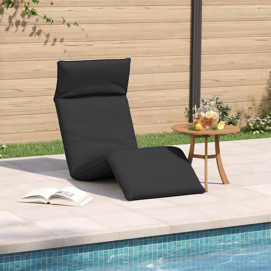 Ligstoel Inklapbaar 175X54X8,5 Cm Oxford Stof Zwart