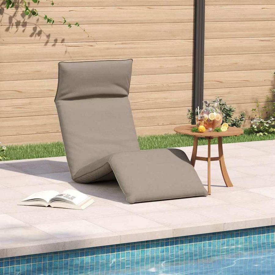 Ligstoel Inklapbaar 175X54X8,5 Cm Oxford Stof Taupe