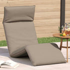 Ligstoel inklapbaar 175x54x8.5 cm taupe