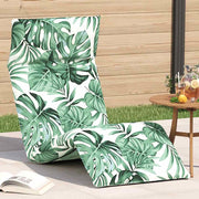 Ligstoel opvouwbaar bladpatroon 175x54x8,5 cm