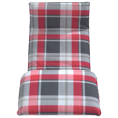 Opvouwbare ligstoel Rood Geruit Patroon 175x54x8,5 cm Oxford Stof