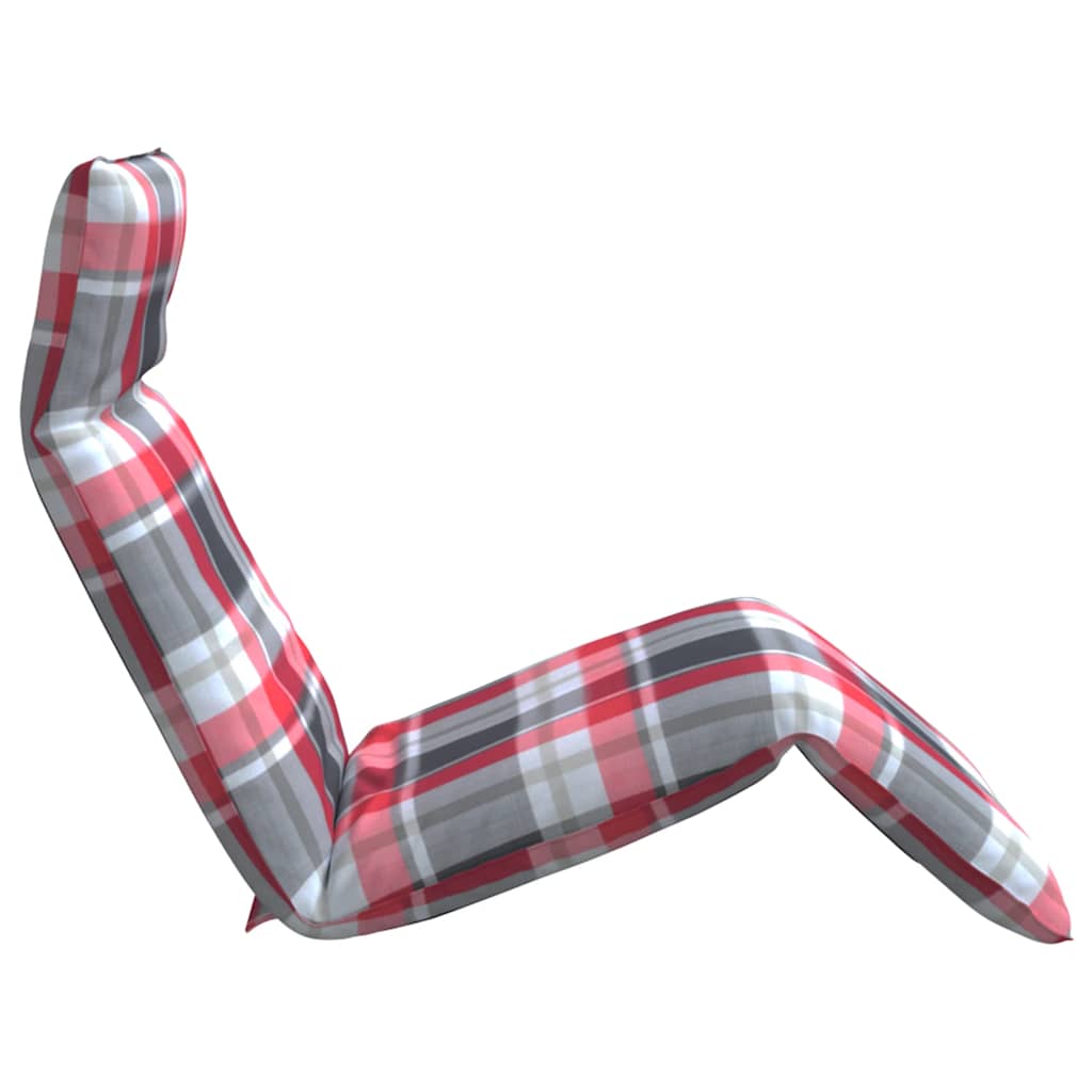 Opvouwbare ligstoel Rood Geruit Patroon 175x54x8,5 cm Oxford Stof