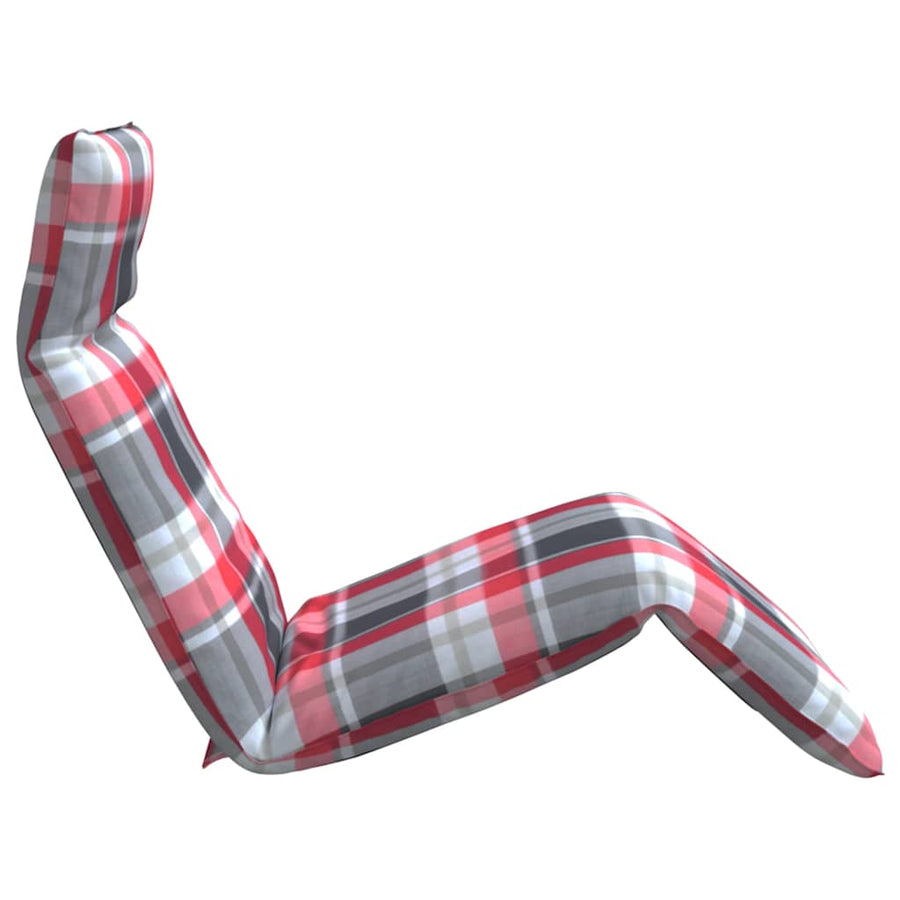 Opvouwbare ligstoel Rood Geruit Patroon 175x54x8,5 cm Oxford Stof