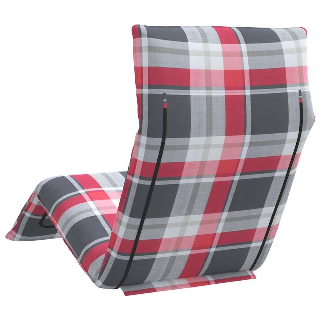 Opvouwbare ligstoel Rood Geruit Patroon 175x54x8,5 cm Oxford Stof