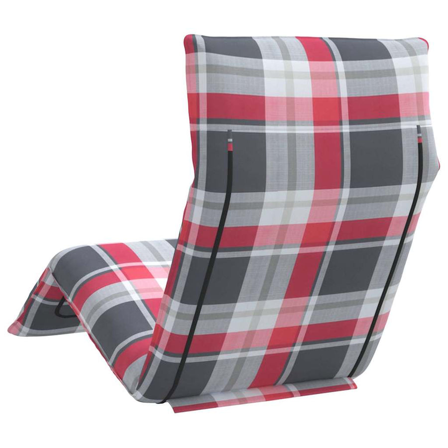 Opvouwbare ligstoel Rood Geruit Patroon 175x54x8,5 cm Oxford Stof