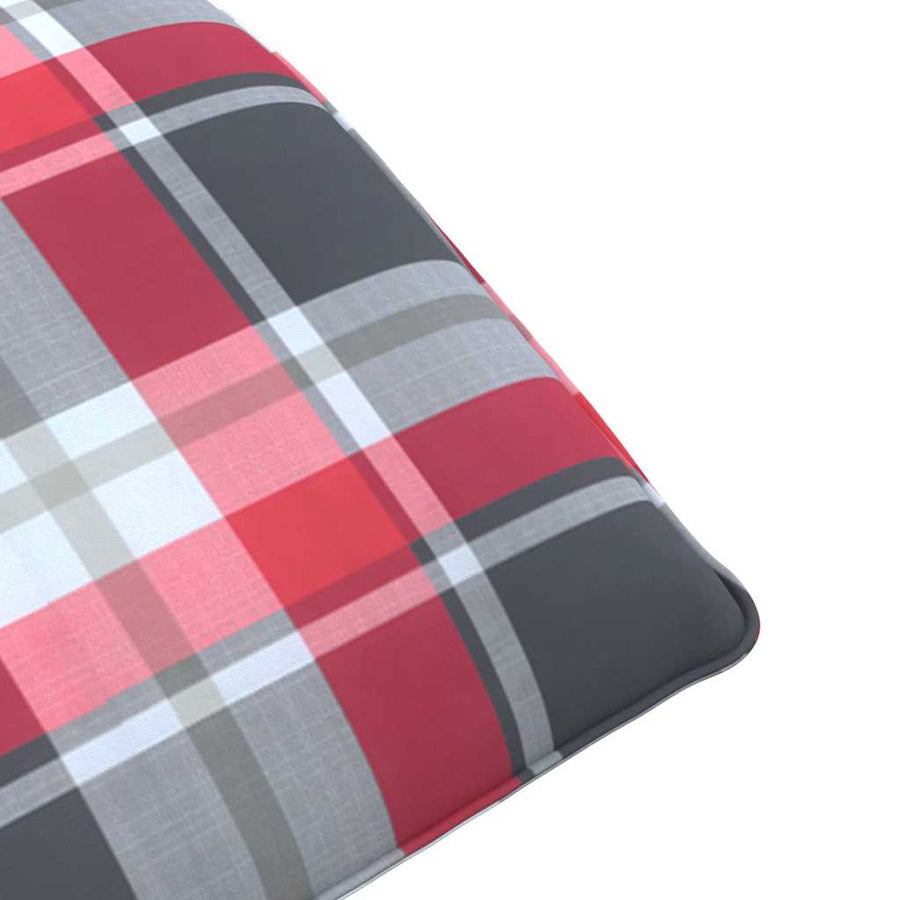 Opvouwbare ligstoel Rood Geruit Patroon 175x54x8,5 cm Oxford Stof