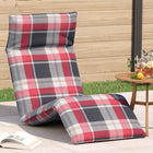 Ligstoel rood geruit 175x54x8.5 cm opvouwbaar