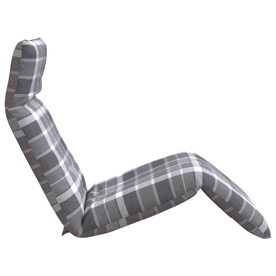 Opvouwbare ligstoel Grijs Geruit Patroon 175x54x8,5 cm Oxford Stof