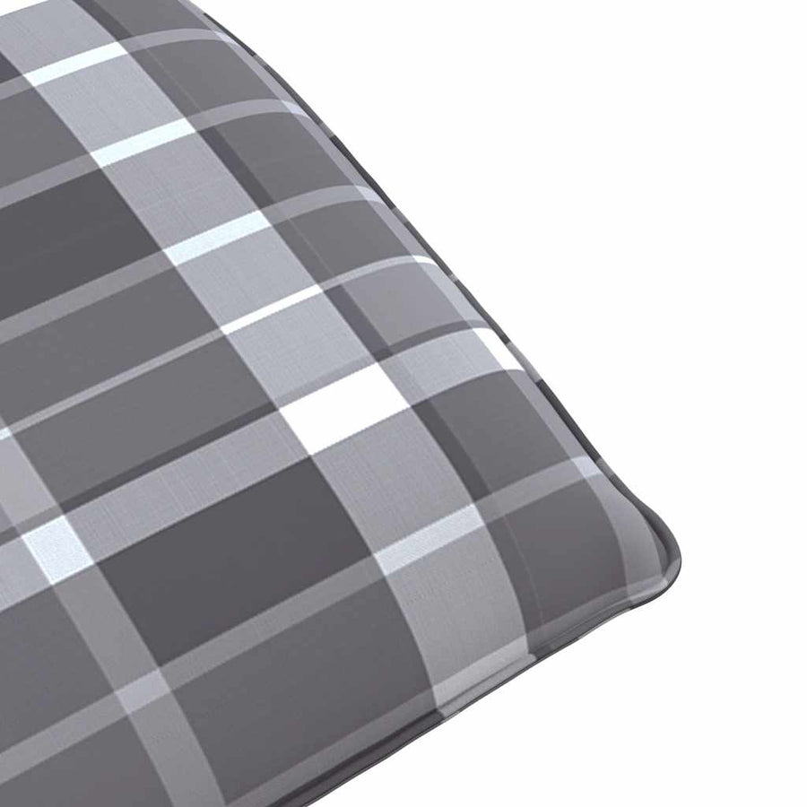 Opvouwbare ligstoel Grijs Geruit Patroon 175x54x8,5 cm Oxford Stof