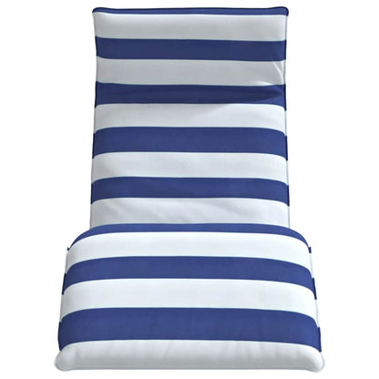 Opvouwbare ligstoel Blauw en Wit 175x54x8,5 cm Oxford Stof