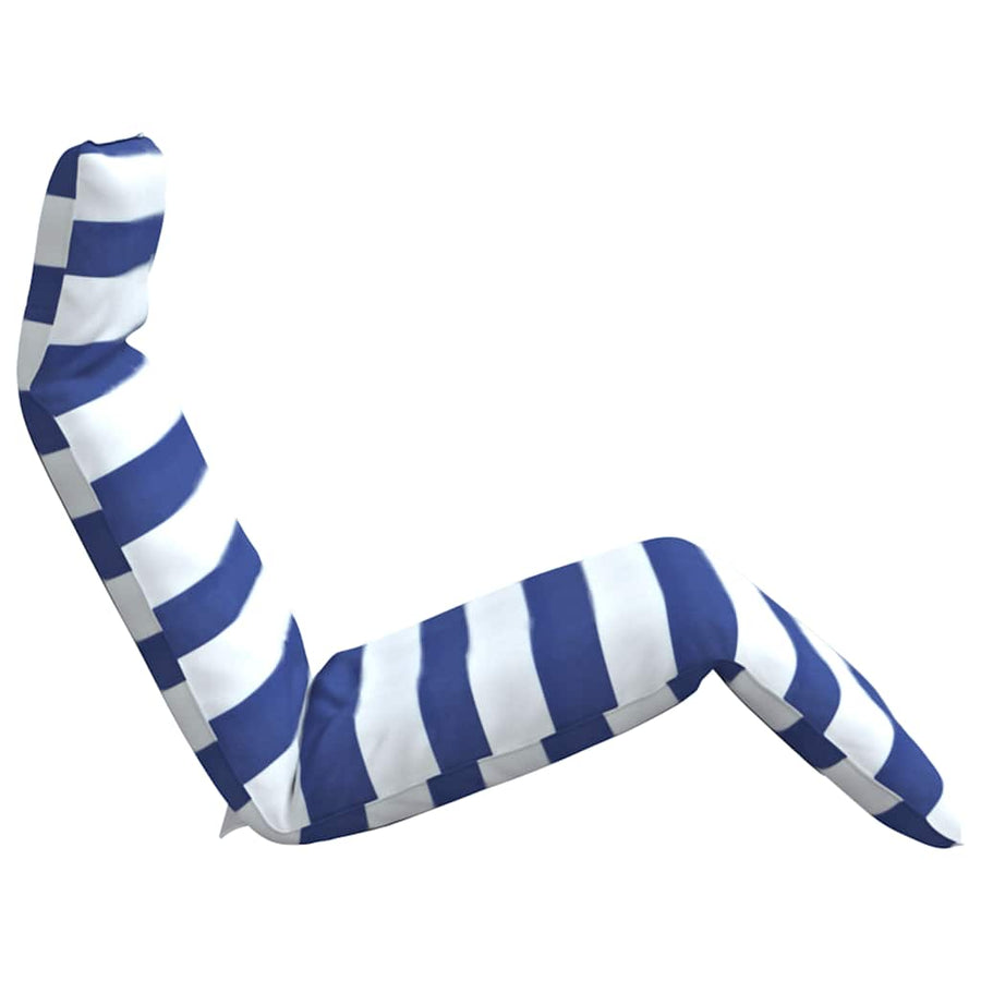 Opvouwbare ligstoel Blauw en Wit 175x54x8,5 cm Oxford Stof