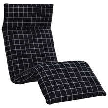 Opvouwbare ligstoel Zwart Geruit Patroon 175x54x8,5 cm Oxford Stof