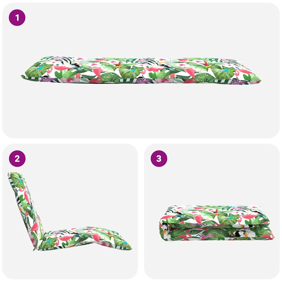 Opvouwbare ligstoel Multicolor 175x54x8,5 cm Oxford stof