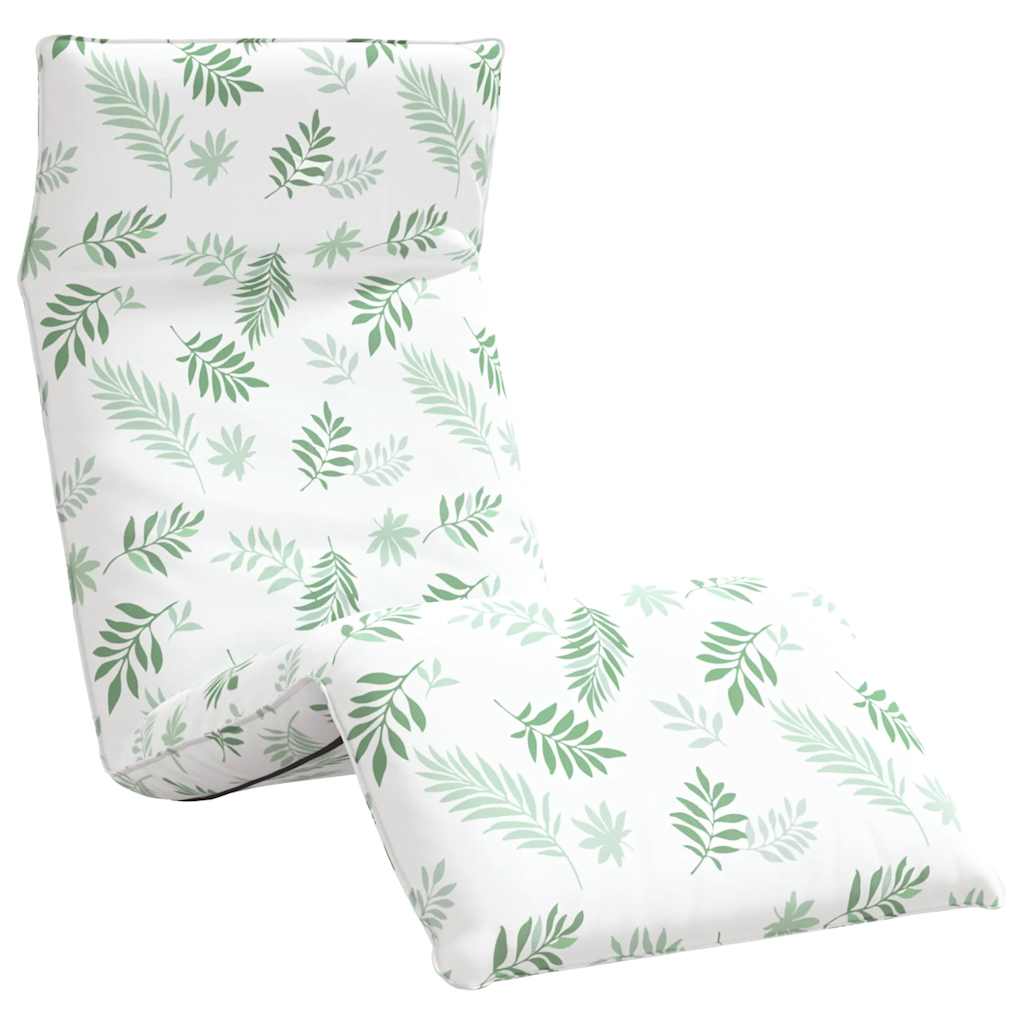 Opvouwbare ligstoel Bladpatroon 175x54x8,5 cm Oxford stof