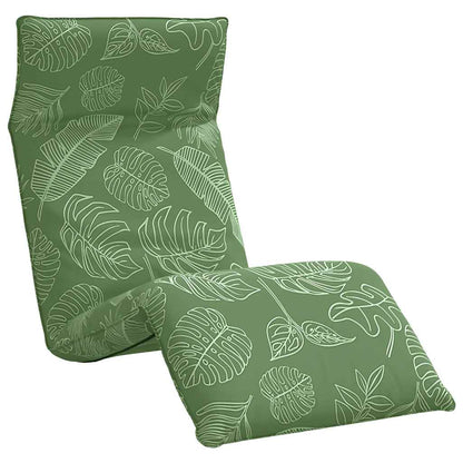 Opvouwbare ligstoel Bladpatroon 175x54x8,5 cm Oxford stof