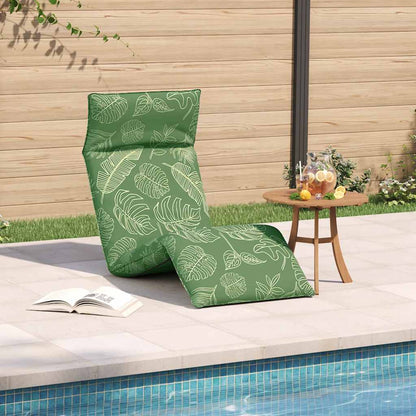 Opvouwbare ligstoel Bladpatroon 175x54x8,5 cm Oxford stof