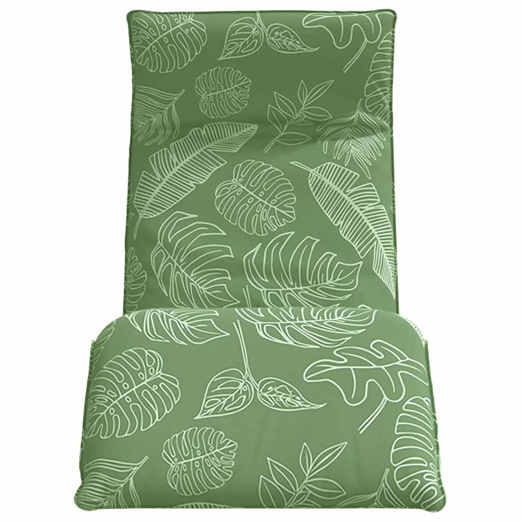 Opvouwbare ligstoel Bladpatroon 175x54x8,5 cm Oxford stof