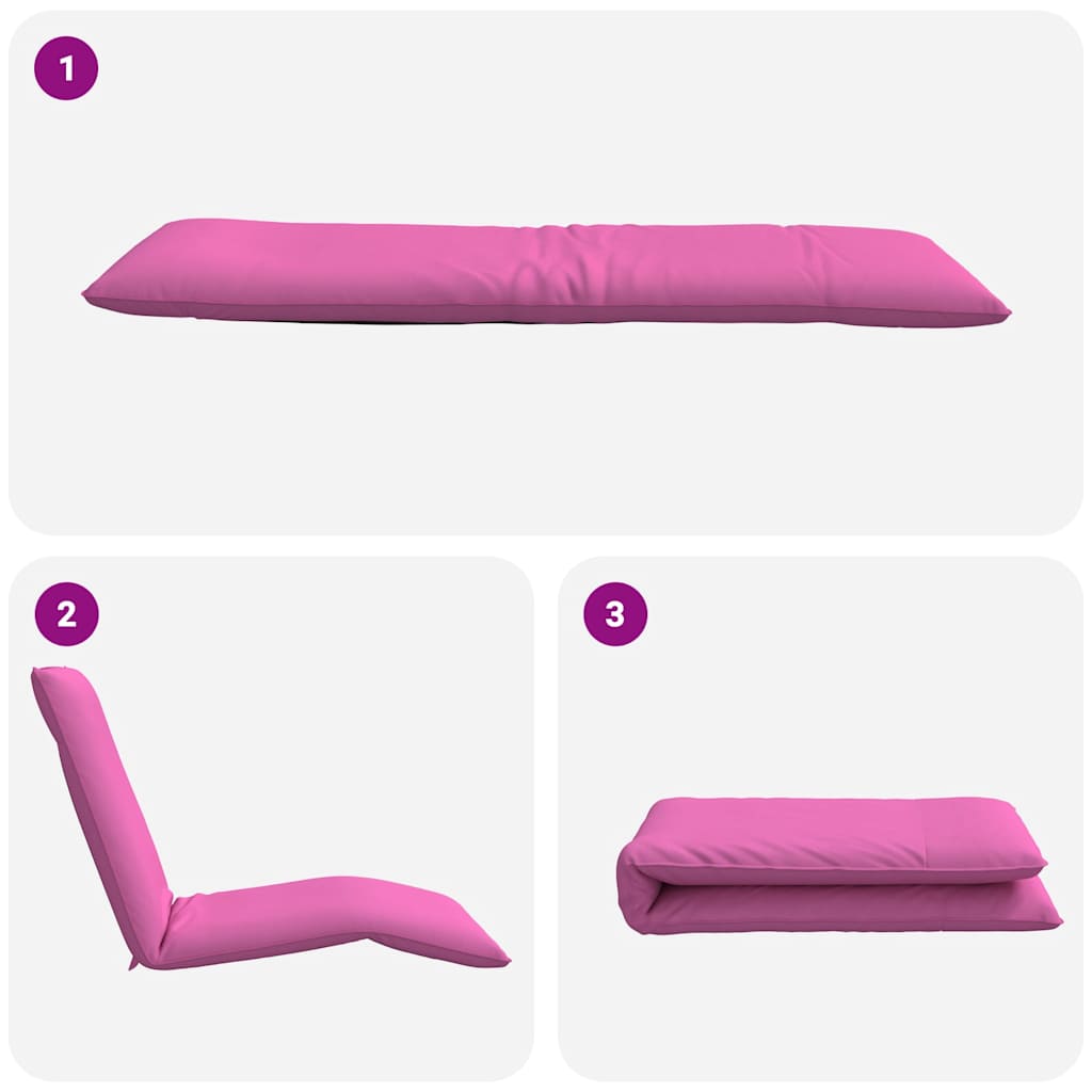 Opvouwbare ligstoel Roze 175x54x8,5 cm Oxford Stof