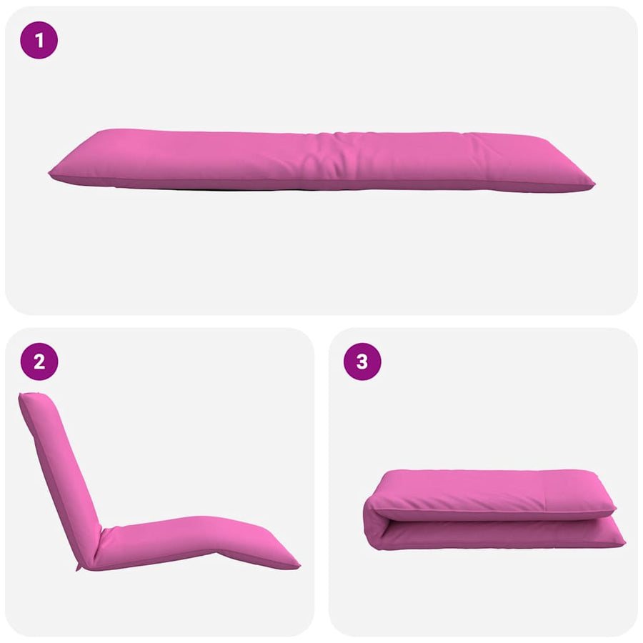 Opvouwbare ligstoel Roze 175x54x8,5 cm Oxford Stof