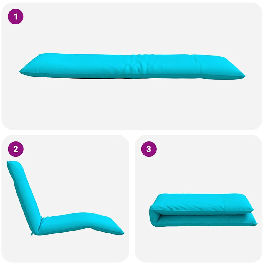 Opvouwbare Ligstoel 175X54X8,5 Cm Oxford Stof Turquoise