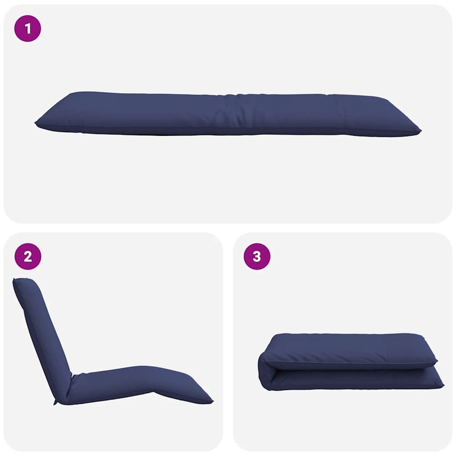 Opvouwbare ligstoel Marineblauw 175x54x8,5 cm Oxfordstof