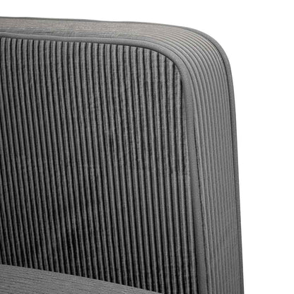 Fauteuil met armleuningen 54 cm corduroy stof donkergrijs