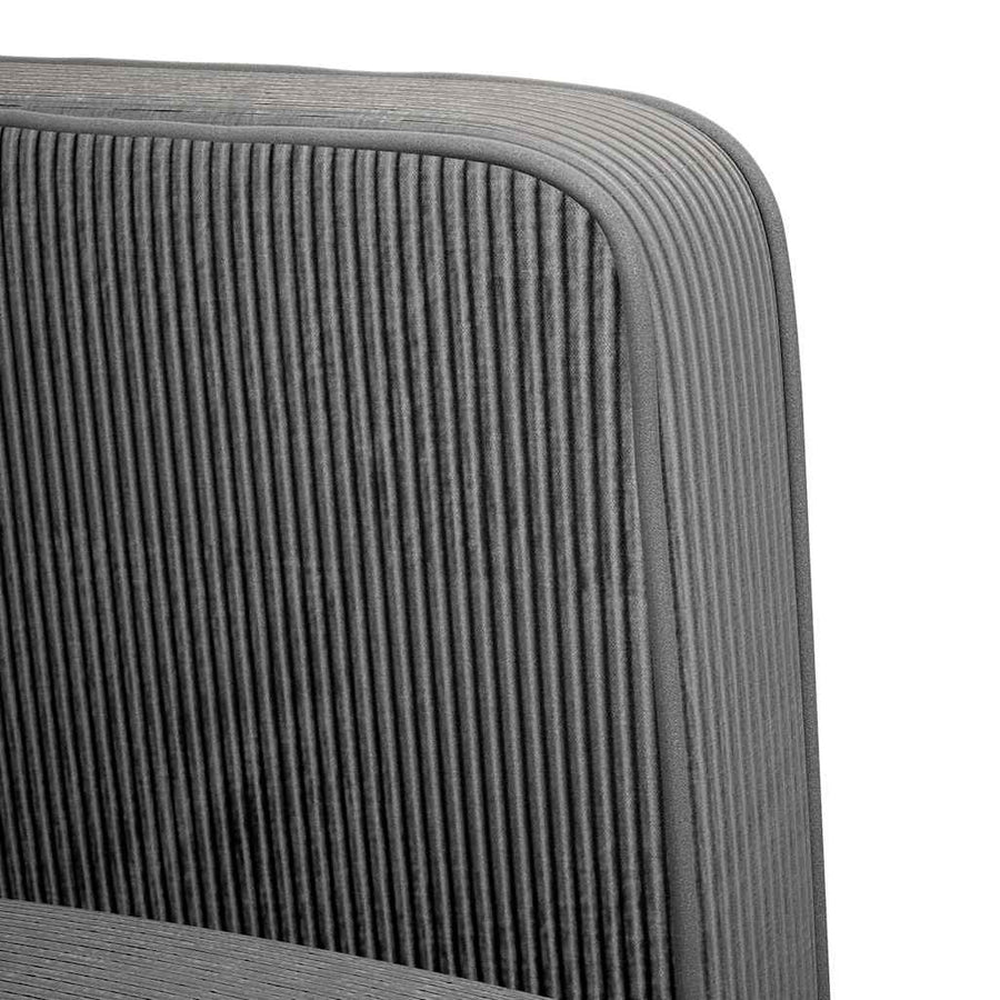 Fauteuil met armleuningen 54 cm corduroy stof donkergrijs