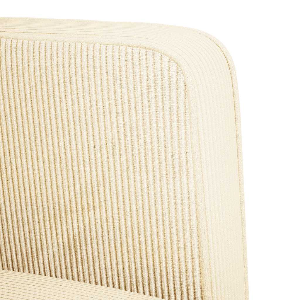 Fauteuil met armleuningen 54 cm corduroy stof crèmekleurig