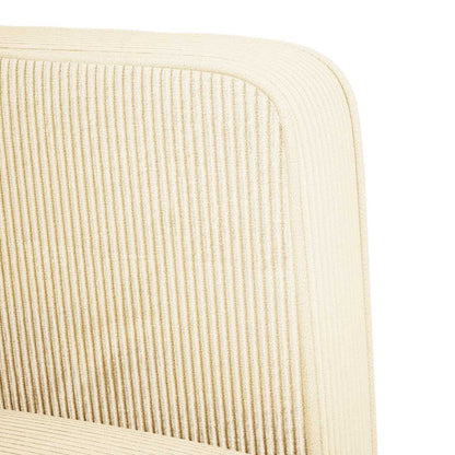 Fauteuil met armleuningen 54 cm corduroy stof crèmekleurig