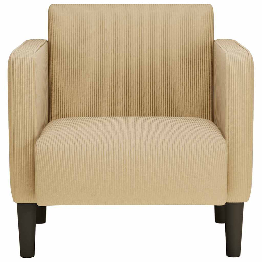Fauteuil met armleuningen 54 cm corduroy stof lichtgroen grijs