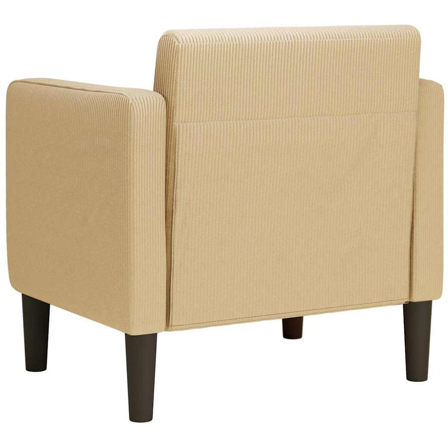Fauteuil met armleuningen 54 cm corduroy stof lichtgroen grijs