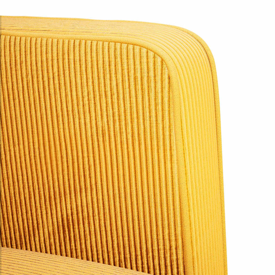 Fauteuil met armleuningen 54 cm corduroy stof lichtgeel