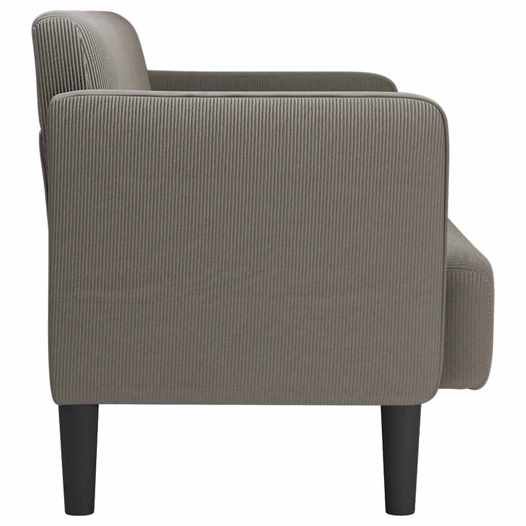 Loveseat bank 109 cm corduroy stof lichtgrijs