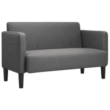 Loveseat bank 109 cm corduroy stof donkergrijs