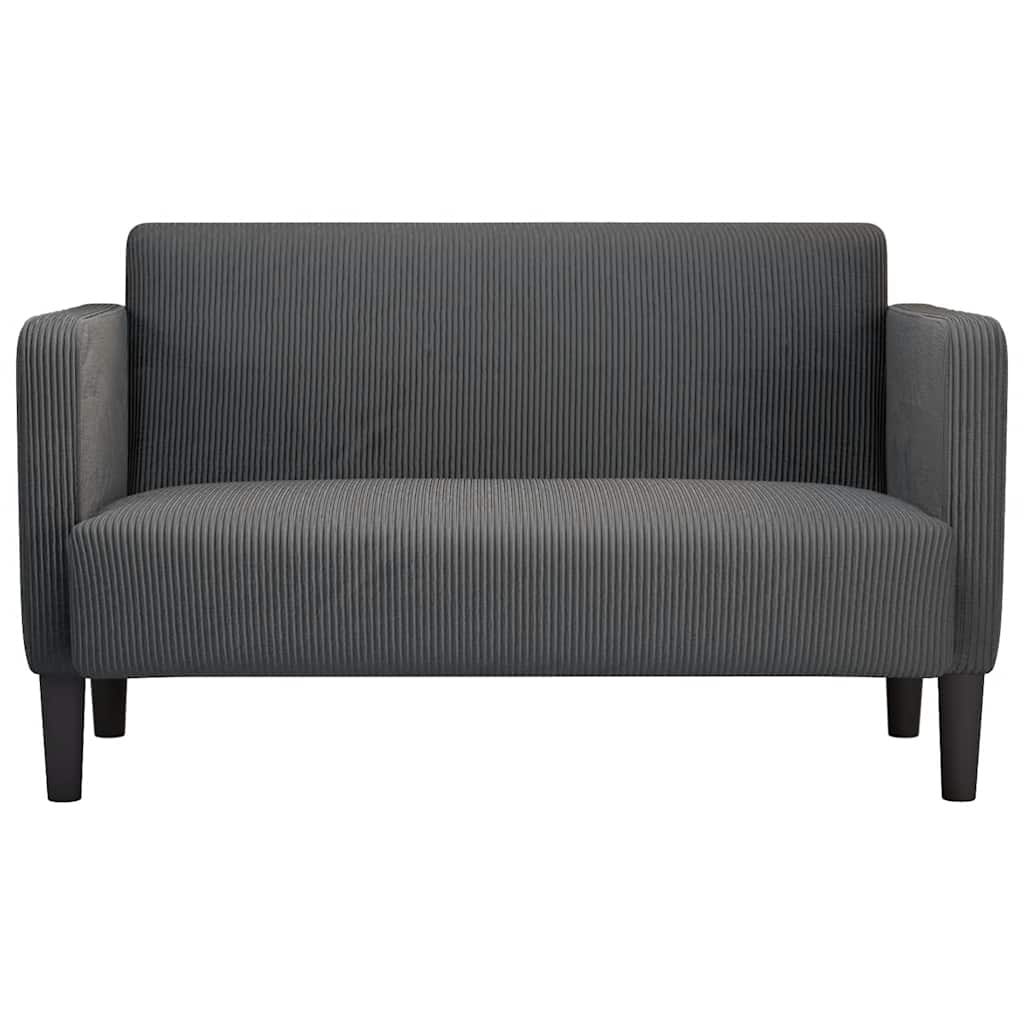 Loveseat bank 109 cm corduroy stof donkergrijs