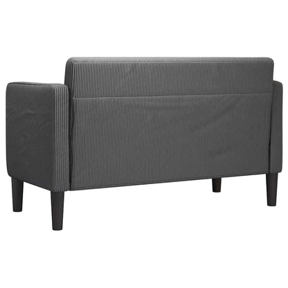 Loveseat bank 109 cm corduroy stof donkergrijs