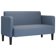 Loveseat bank 109 cm corduroy stof blauw