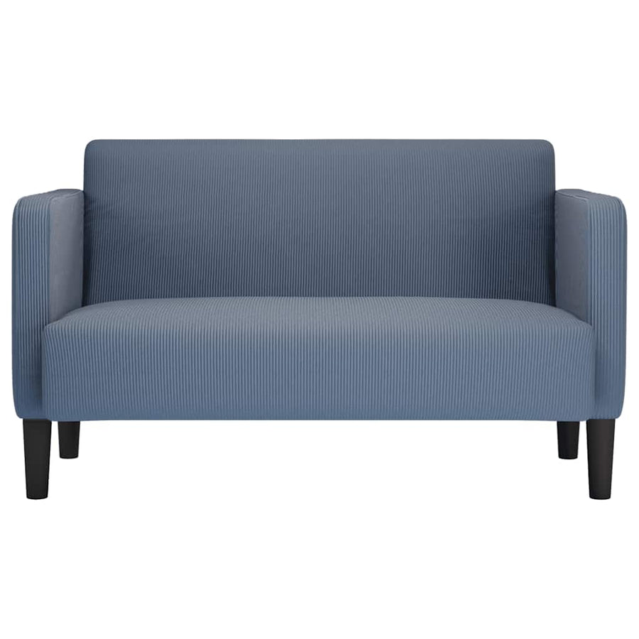 Loveseat bank 109 cm corduroy stof blauw