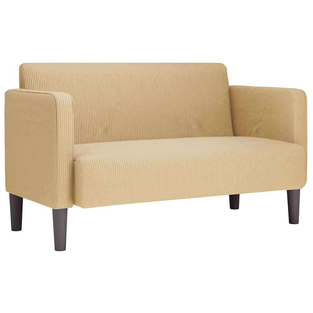 Loveseat bank 109 cm corduroy stof lichtgroen grijs
