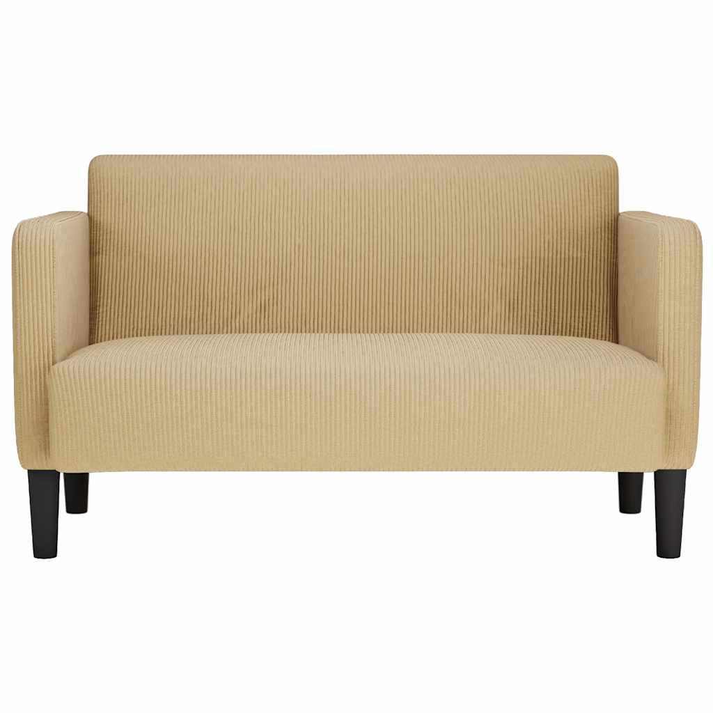 Loveseat bank 109 cm corduroy stof lichtgroen grijs