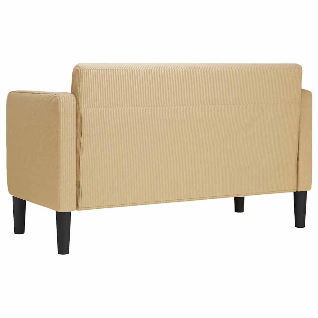 Loveseat bank 109 cm corduroy stof lichtgroen grijs