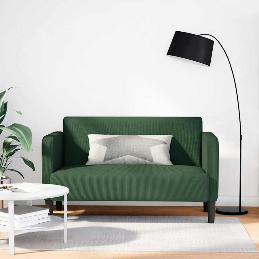 Loveseat bank 109 cm corduroy stof jungle groen