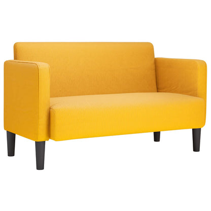 Loveseat bank 109 cm corduroy stof lichtgeel