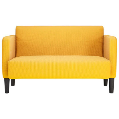 Loveseat bank 109 cm corduroy stof lichtgeel