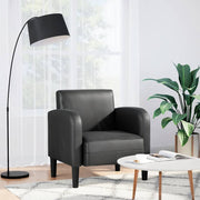 Fauteuil 54 cm kunstleer zwart
