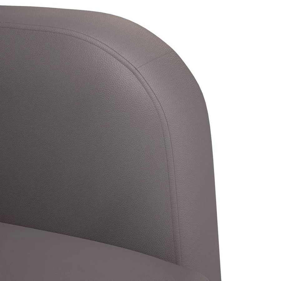 Fauteuil met armleuningen 54 cm kunstleer grijs