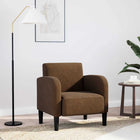 Fauteuil 54 cm kunstleer bruin