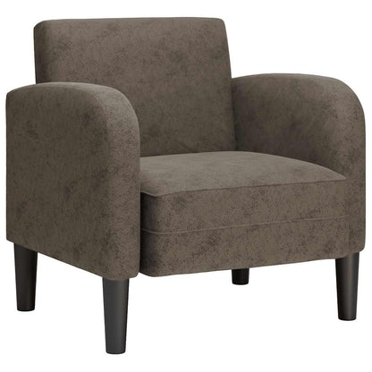 Fauteuil met armleuningen 54 cm kunstleer donkergrijs