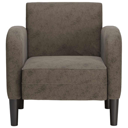 Fauteuil met armleuningen 54 cm kunstleer donkergrijs